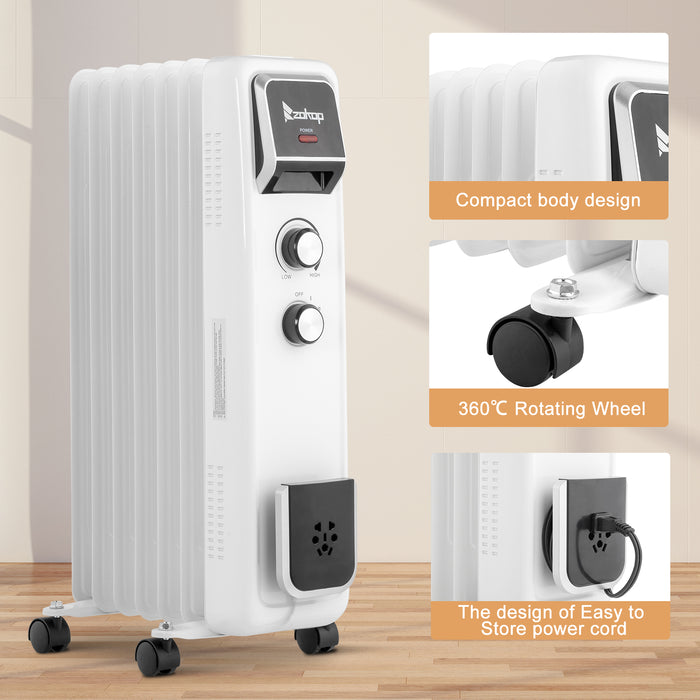 1500W Portable Electric Space Heater with Adjustable Thermostat