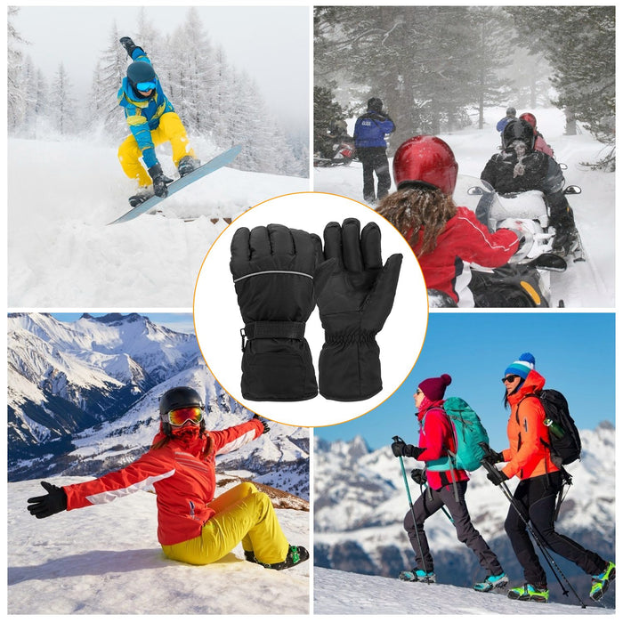 Heating Warm Gloves Battery Powered Heated Waterproof Gloves Unisex Electric Heated Gloves For Outdoor Sports Cycling Riding Skiing Skating Hiking Hunting - DOACEWear