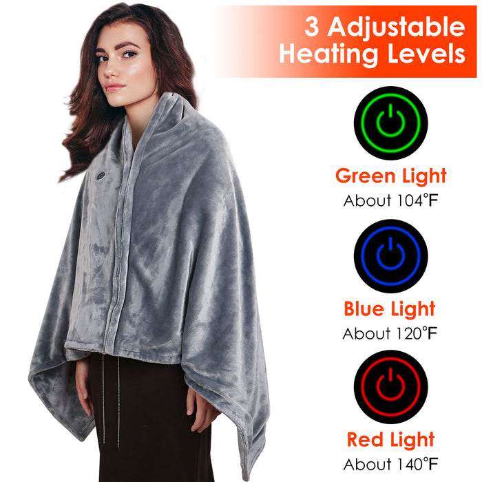 Wearable USB Heated Blanket Shawl - DOACEWear